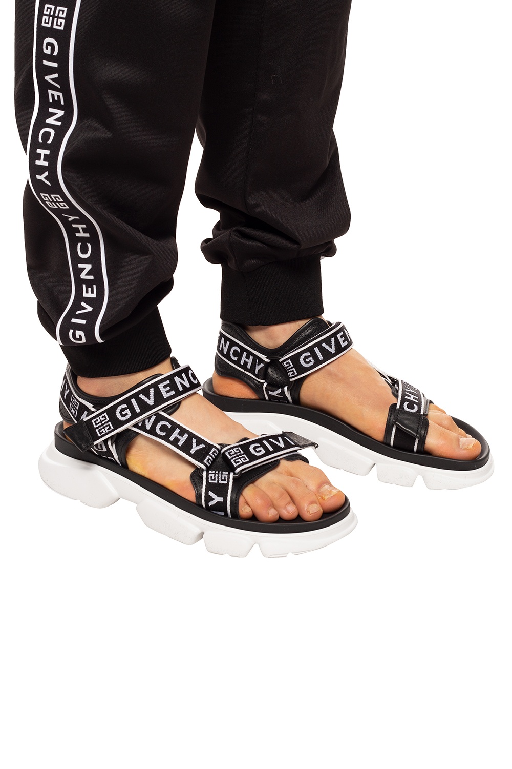 Givenchy logo discount ankle strap sandal